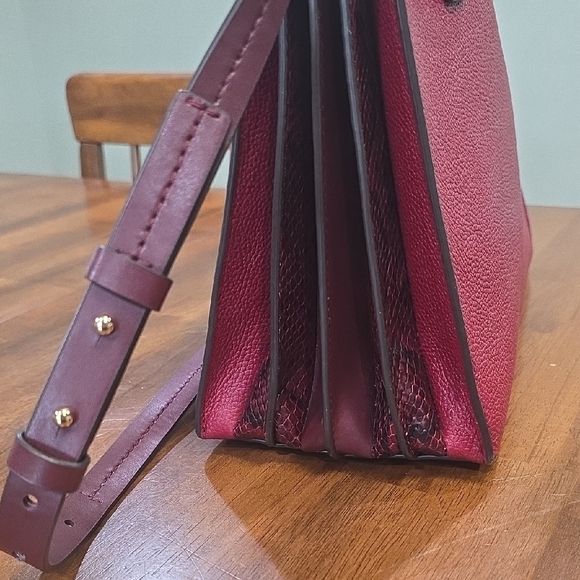 Michael Kors Burgundy Mercer Leather Tote Bag EUC